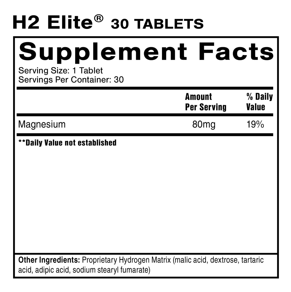 H2 Elite® 60 Tablets
